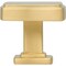 Jeffrey Alexander 1-1/4" Overall Length Brushed Gold Square Renzo Cabinet Knob 141BG - alternate 7